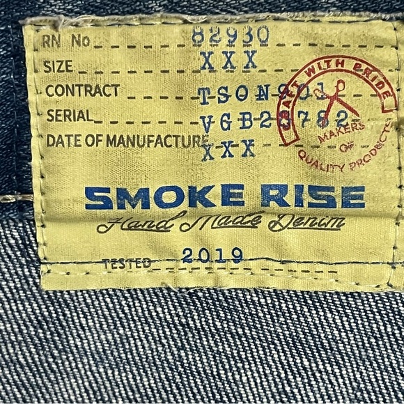 Men’s Smoke Rise Tokyo Ferry Blue Taper Stretch Denim Jeans Size 40x32 - Picture 12 of 14
